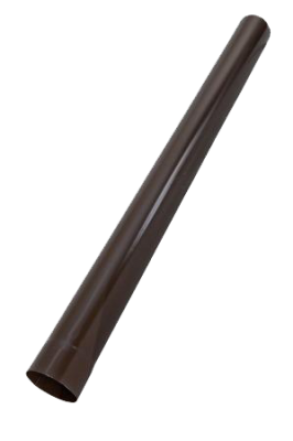 Детальное фото труба водосточная, сталь, d-90 мм, коричневый, l-3 м, aquasystem